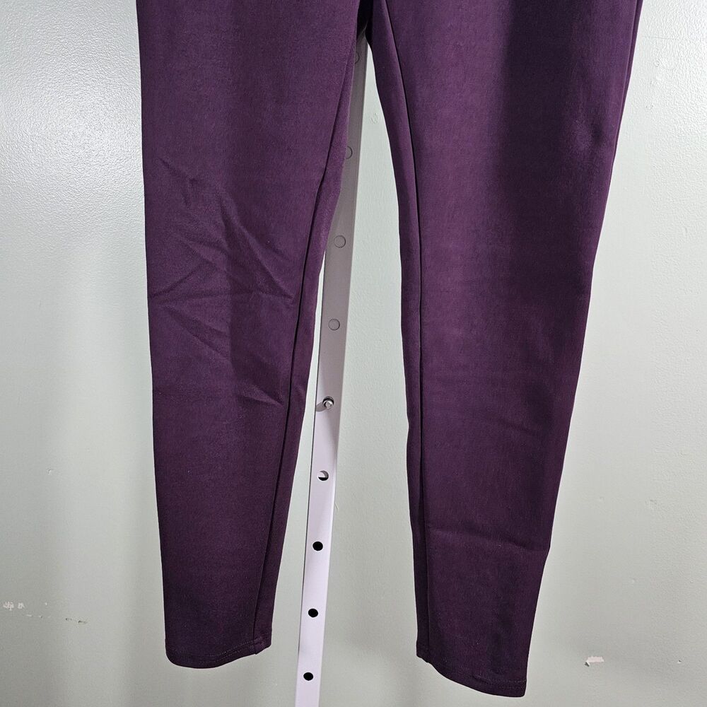 Eddie Bauer Women's Slim Tummy Panel Full Length Dress Leggings Purple Medium - Picture 3 of 7